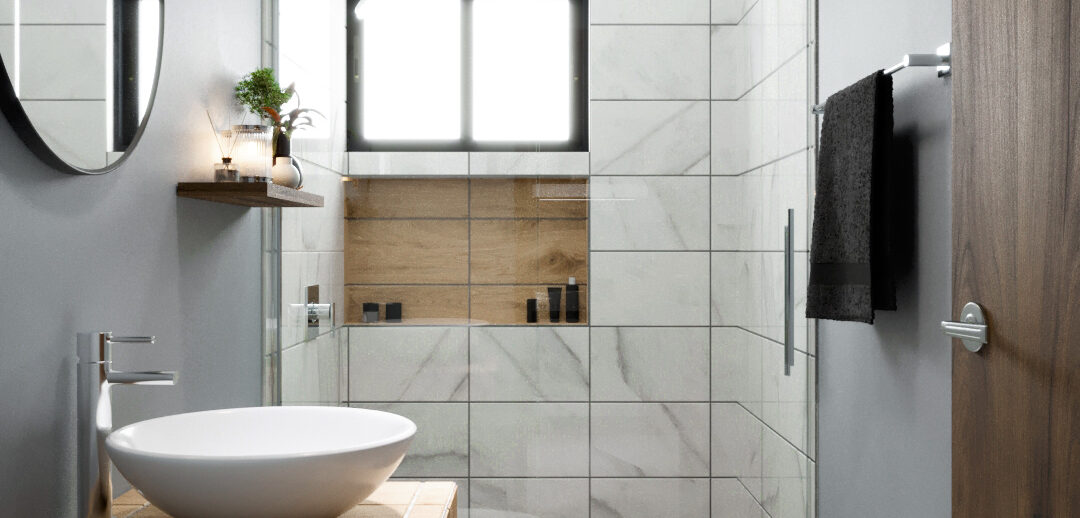 Baño del departamento modelo Tempus del desarrollo Bloom en Culiacán