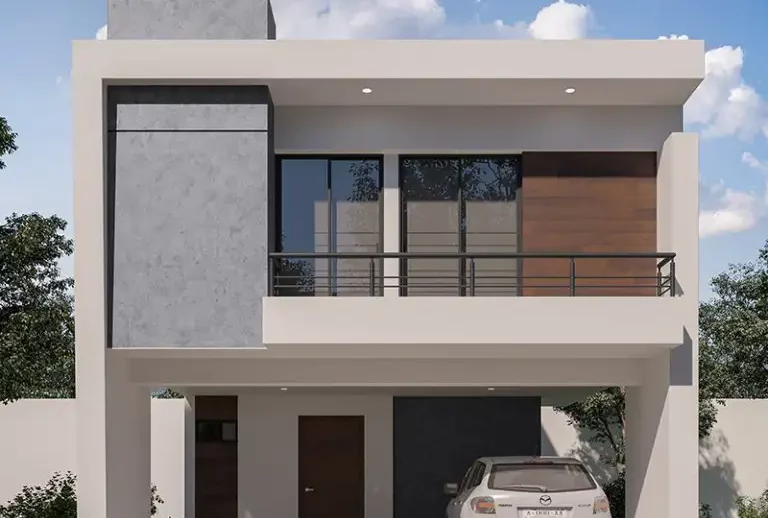 Vista frontal de la casa Momentum en el desarrollo Vitalia Privada Residencial en Culiacan