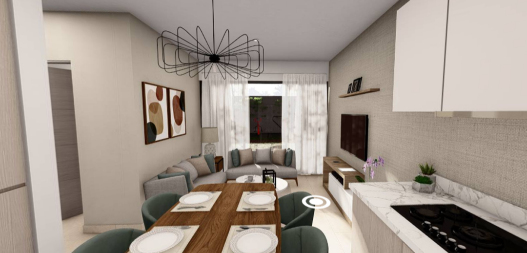 vista-nova-departamentos-en-venta-culiacan-modelo-astro-sala-comedor-cocina-vista-frontal