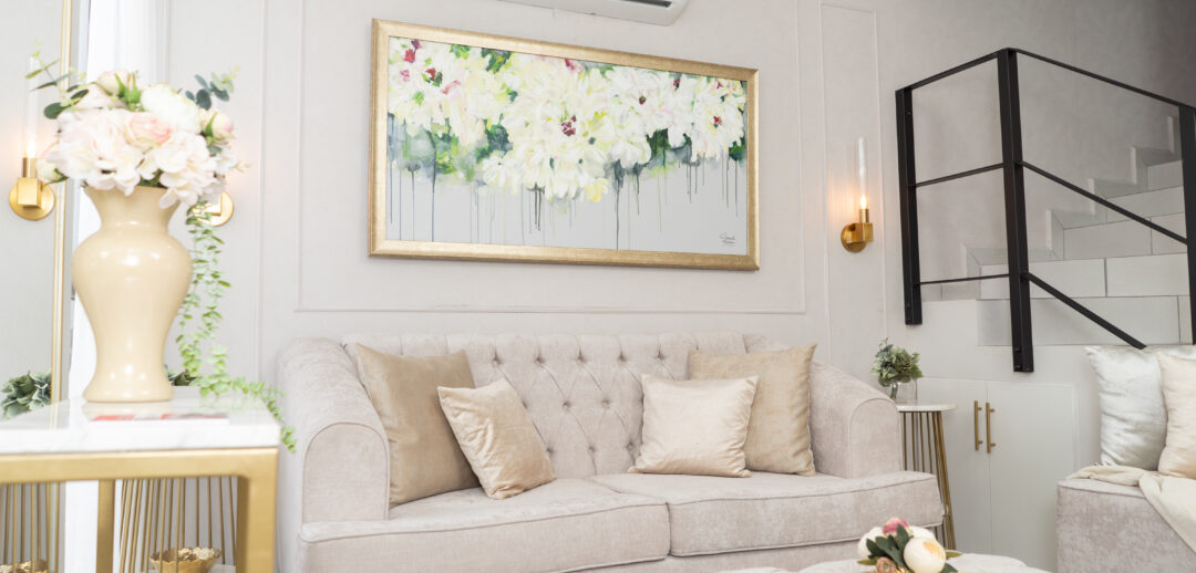 Sala de las casas del desarrollo Bloom en Aguascalientes