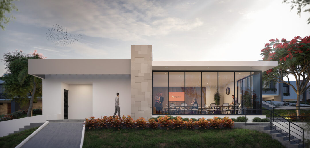 Imagen de la casa club de Arboleada Perisur II, un desarrollo de casas en Culiacán, ideal para una vida en familia.