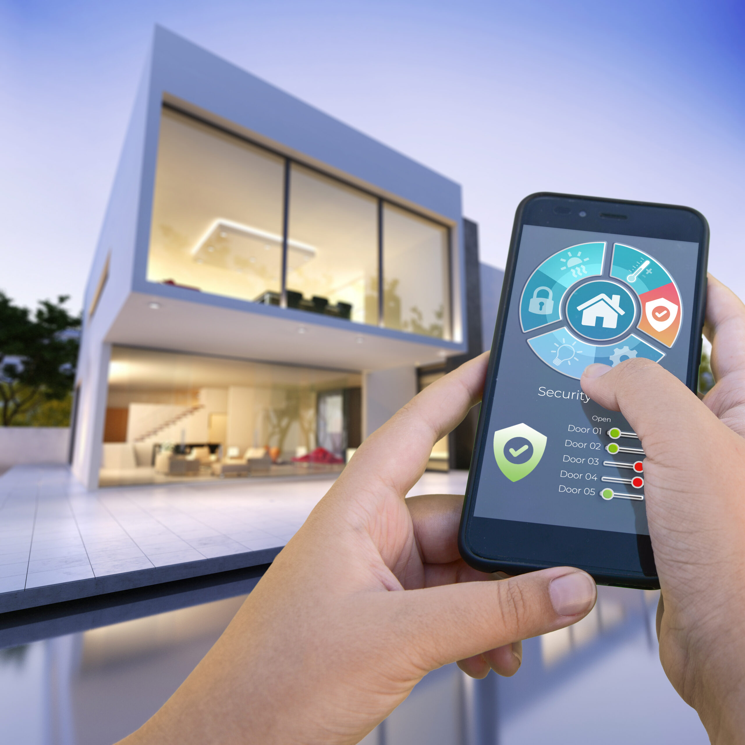 Luxurious modern smart house