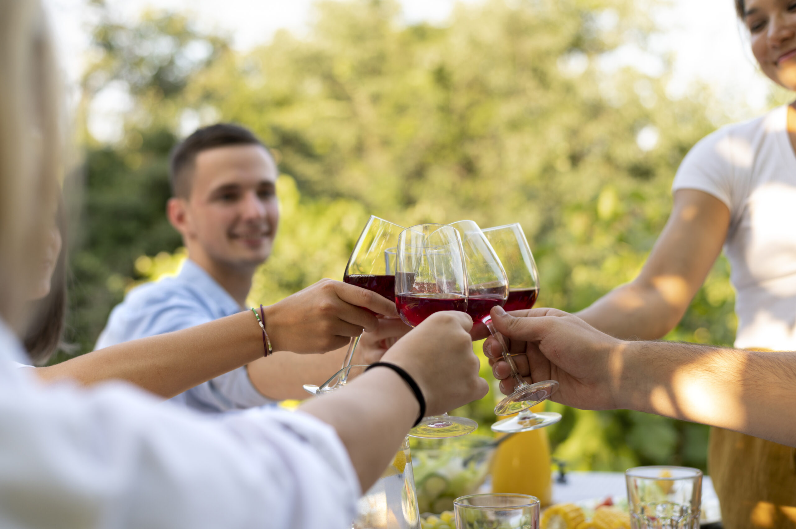 close-up-friends-clinking-wine-glasses