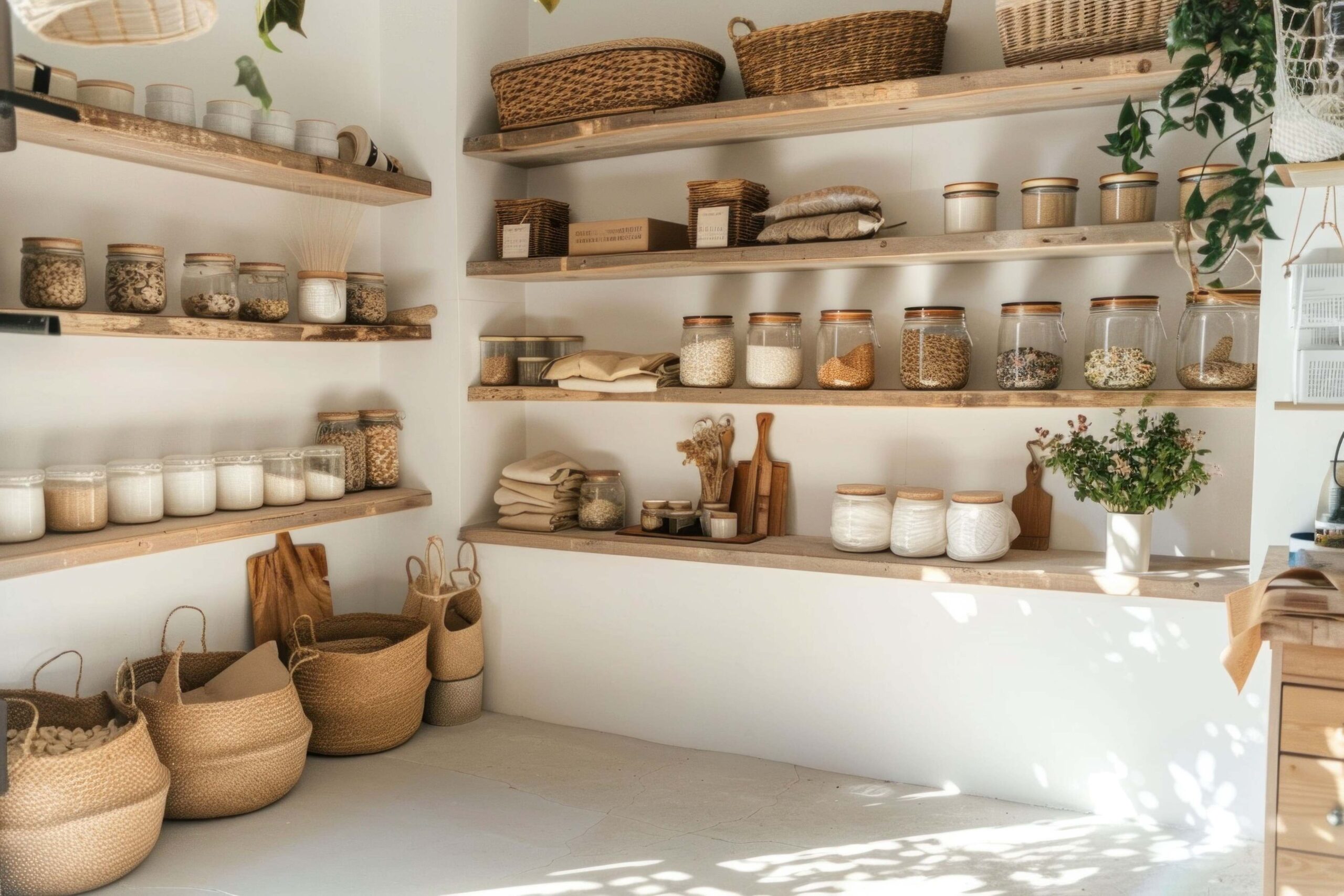 cozy-kitchen-shelf-filled-with-jars-baskets-rustic-decor-with-natural-light-filtering-showcasing-minimalist-style
