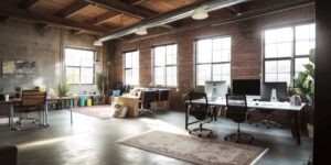 Oficina-moderna-con-un-estilo-industrial