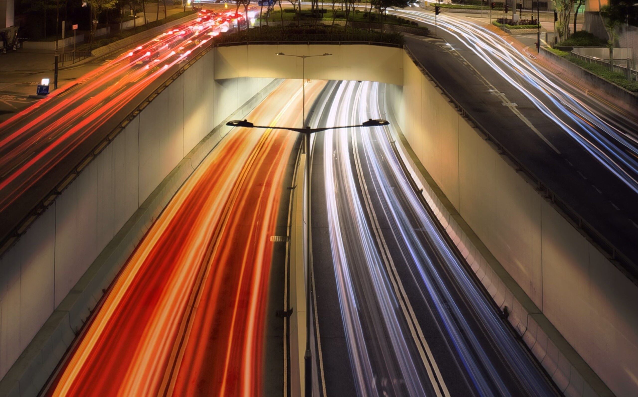 high-angle-view-light-trails-road-night
