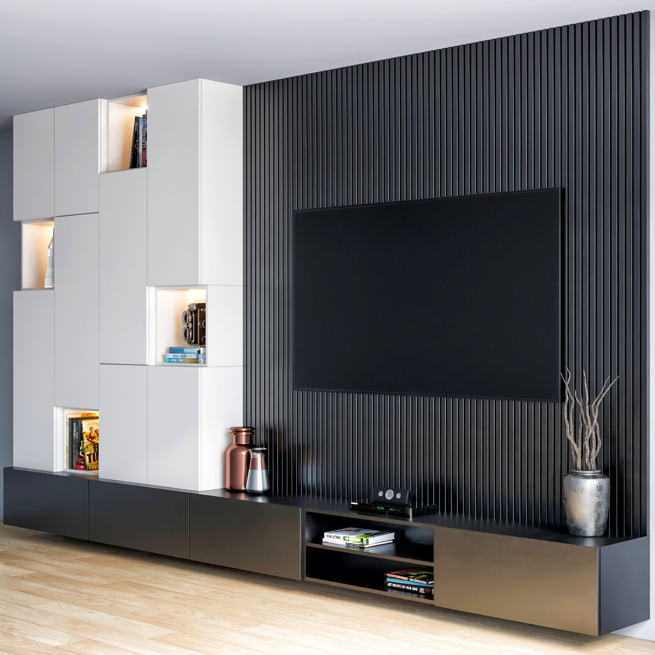 Decoración de muro para TV