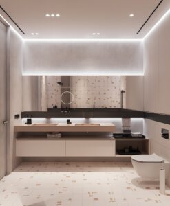 Diseño de baño minimalista moderno