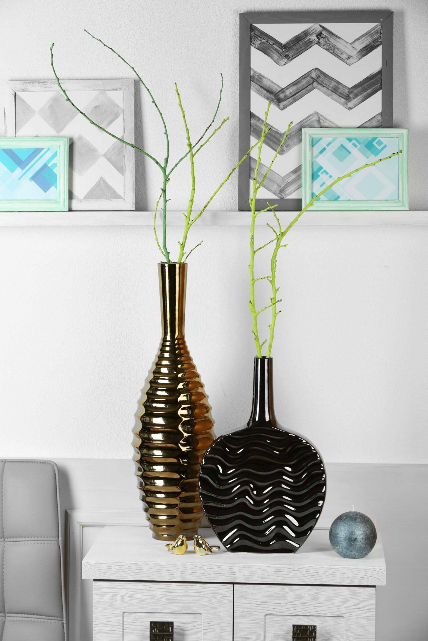 Decoración del hogar con Jarrones modernos en la habitación
