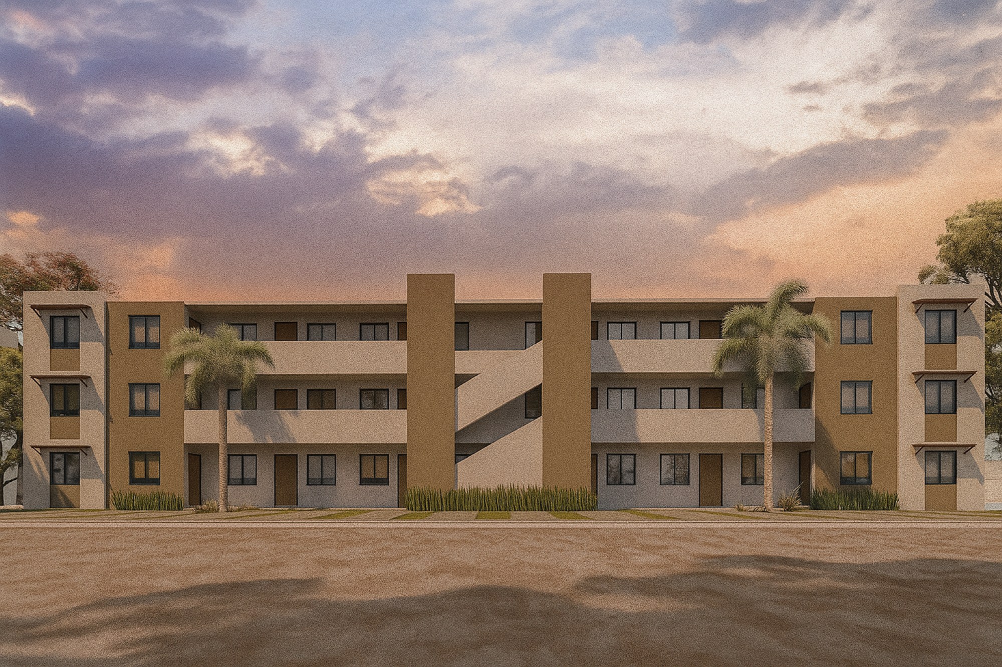 EDIFICIO Fachada-atardecer Veredas Residencial