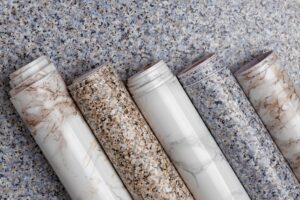Vinilo adhesivo resistente al calor que imita mármol, granito o madera