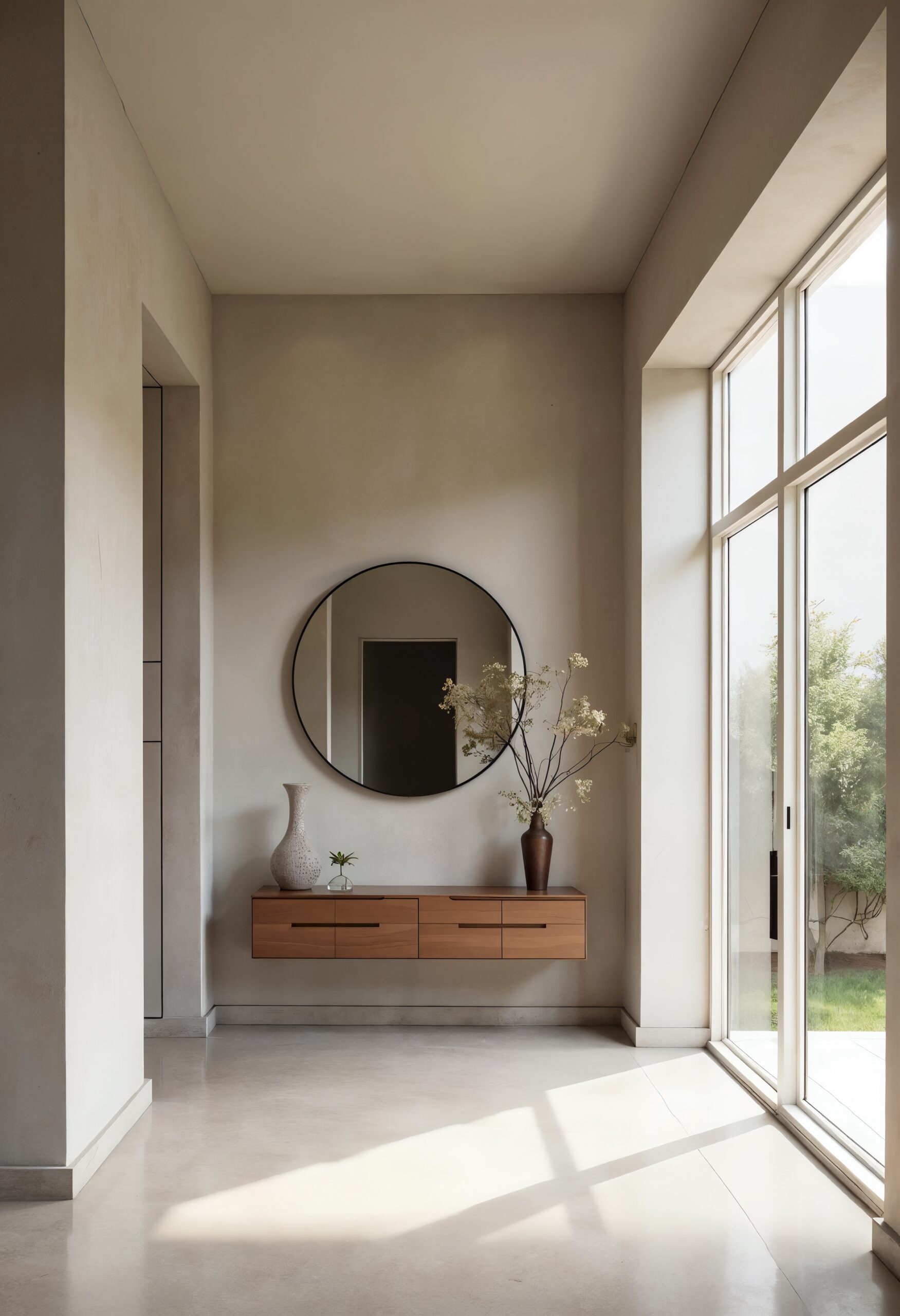 recibidor moderno y acogedor